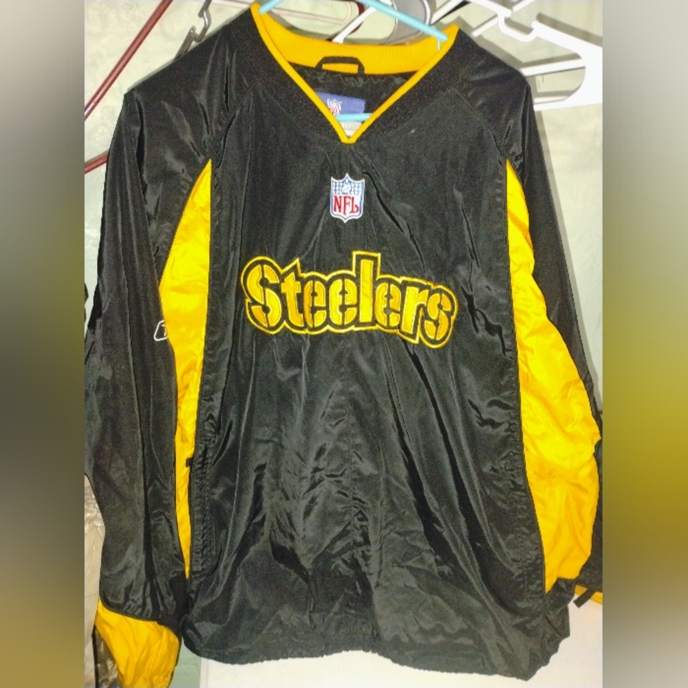 Reebok Black and Yellow Windbreaker Jacket